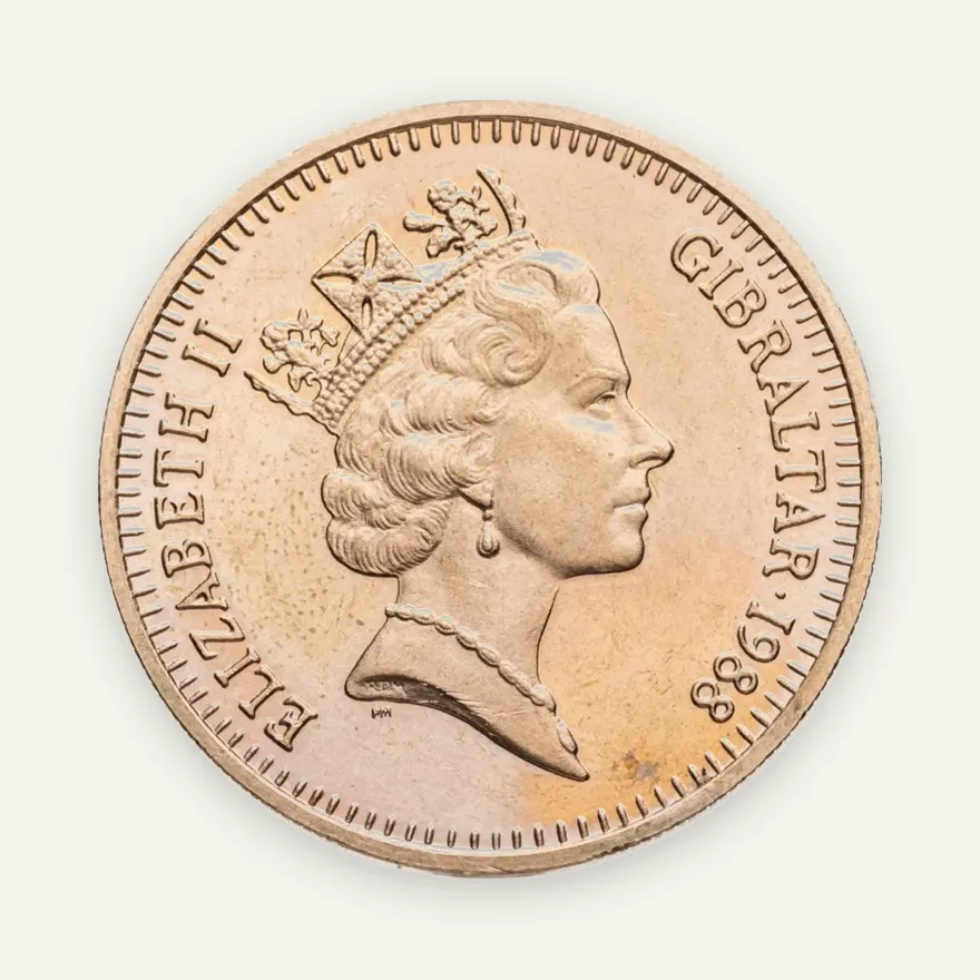 Гибралтар 5 фунтов (pounds) 1988, реверс