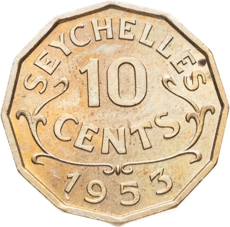 Сейшелы 10 центов (cents) 1953