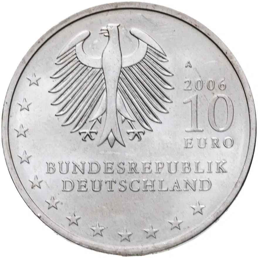 Германия 10 euro (евро) 2006  "800 лет Дрездену" A, реверс