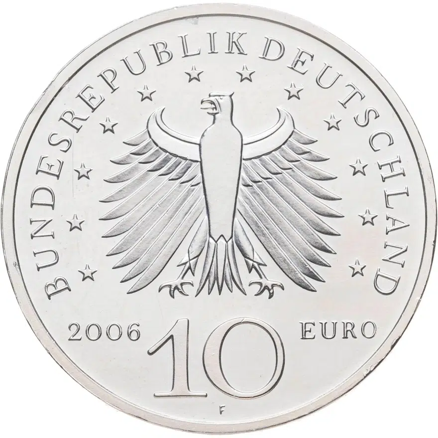 Германия 10 евро (euro) 2006 F "225 лет со дня рождения Карла Фридриха Шинкеля", реверс