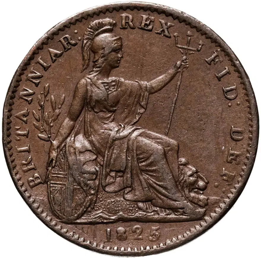 Великобритания 1 фартинг (farthing) 1825