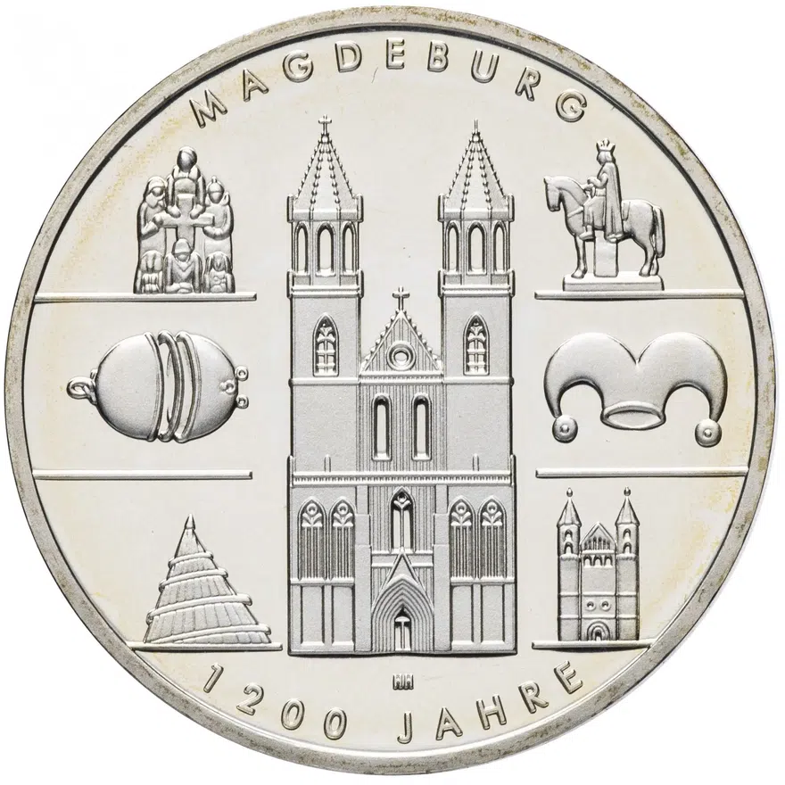 Германия 10 euro (евро) 2005 "1200 лет Магдебургу" А