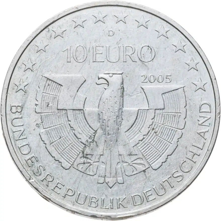 Германия  10 евро (euro) 2005 D Национальный парк Баварский Лес