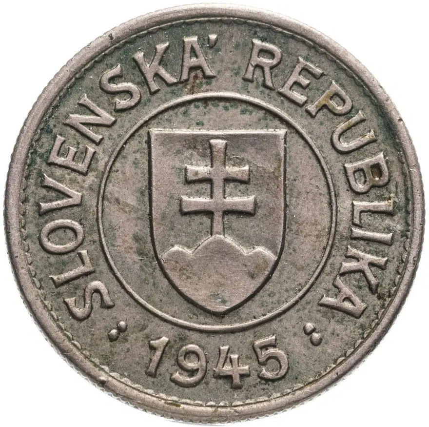 Словакия 1 крона (crown) 1945, реверс