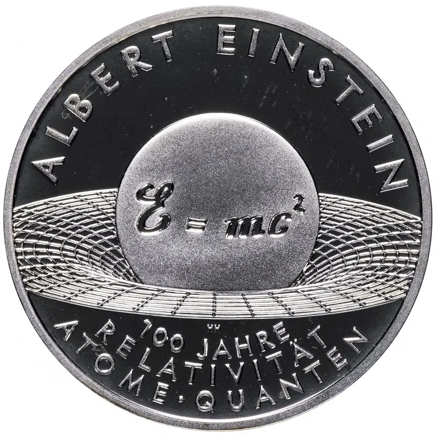 Германия 10 euro (евро) 2005 "Альберт Эйнштейн - 100 лет теории относительности"