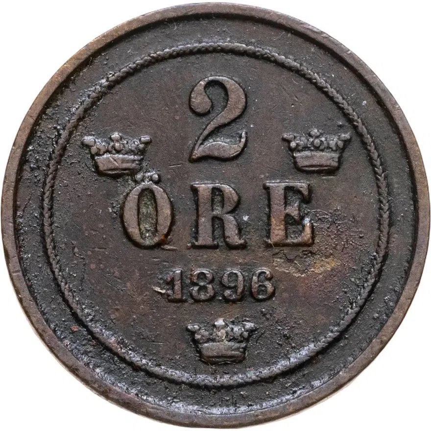 Швеция 2 эре (ore) 1896