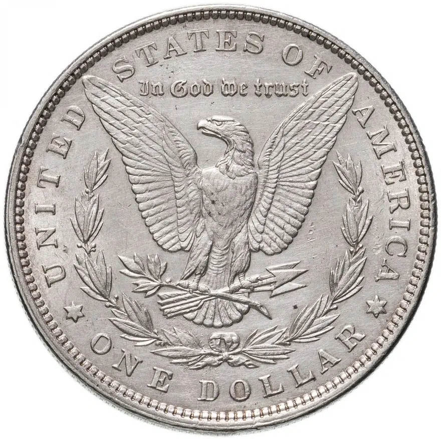 США 1 доллар (dollar) 1897  Доллар Моргана Без отметки монетного двора, реверс