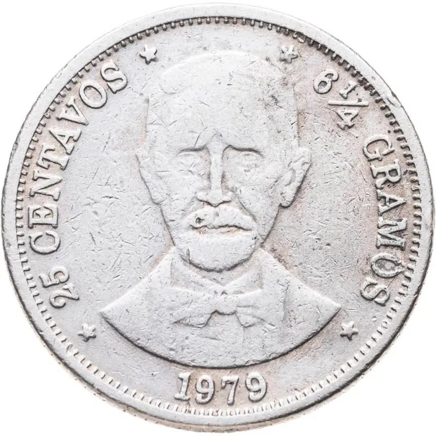 Доминикана 25 сентаво (centavos) 1979