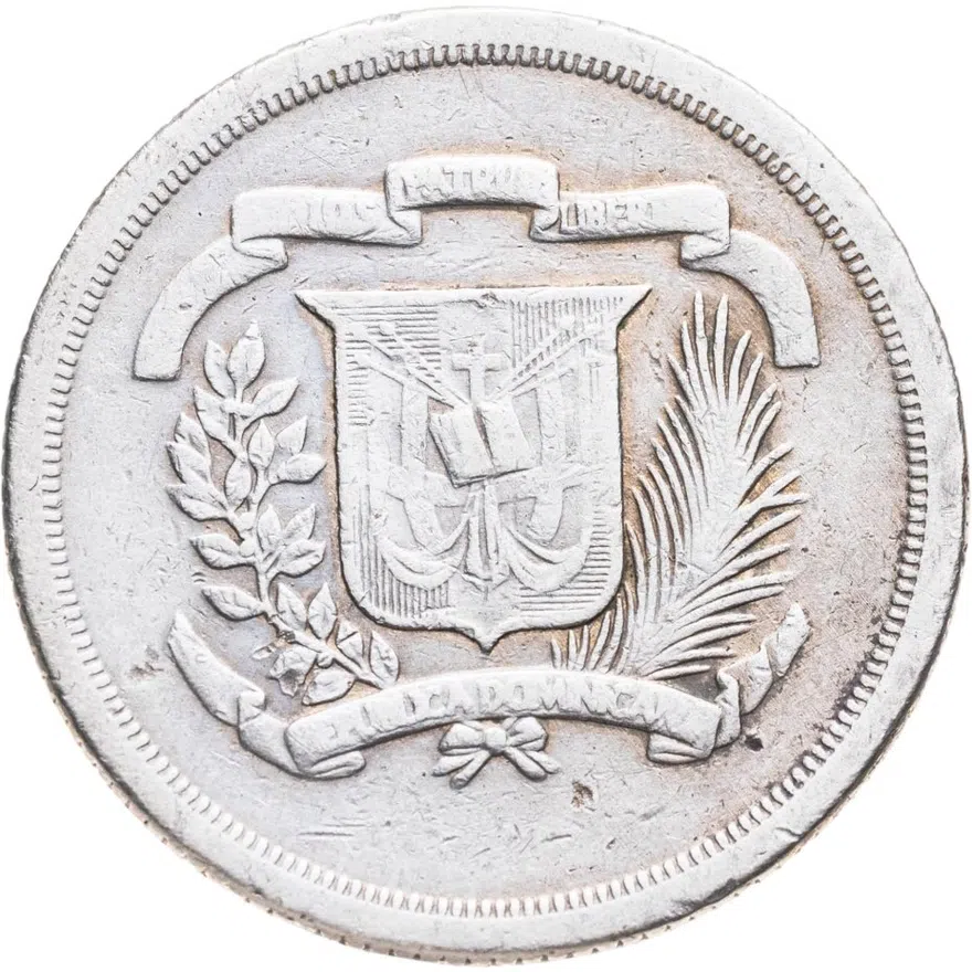 Доминикана 25 сентаво (centavos) 1979, реверс