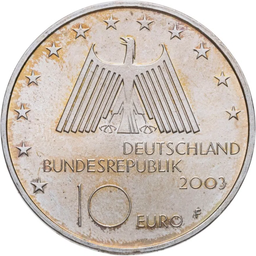 Германия  10 евро (euro) 2003 F индустриальный пейзаж Рура