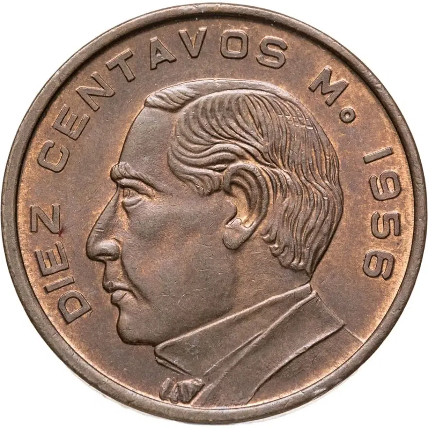 Мексика 10 сентаво (centavos) 1956