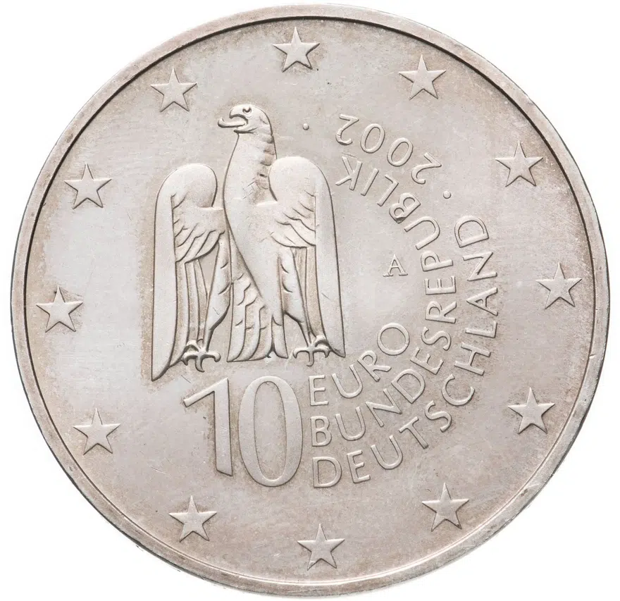 Германия 10 евро 2002 "Музейный остров в Берлине", реверс
