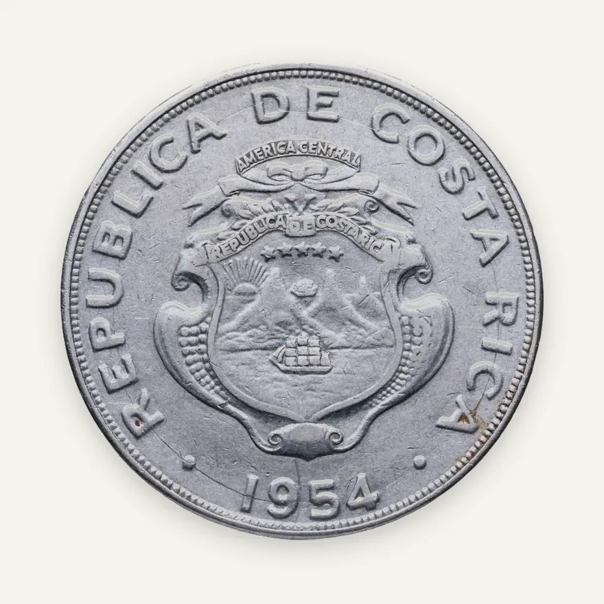 Коста-Рика 1 колон (colon) 1954, реверс