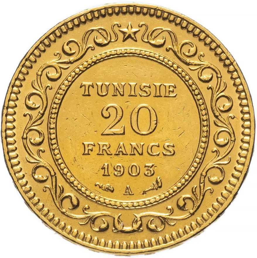 Тунис 20 франков (francs) 1903