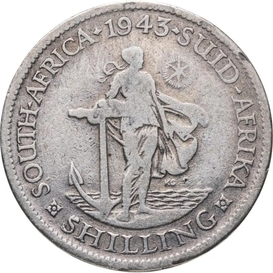 ЮАР 1 шиллинг (shilling) 1943