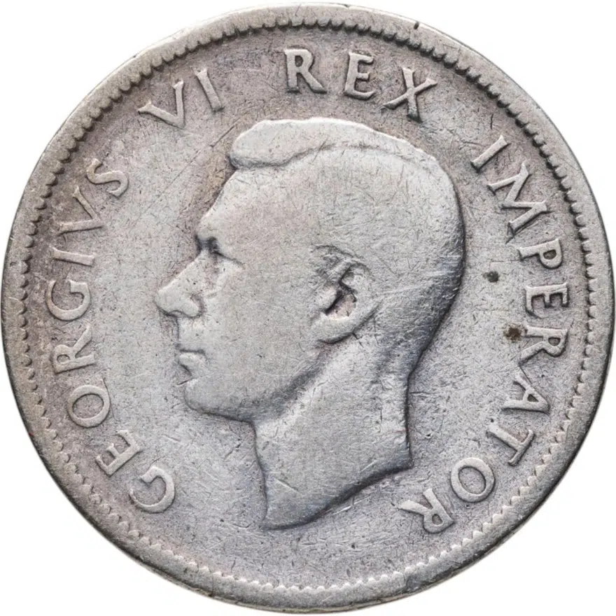 ЮАР 1 шиллинг (shilling) 1943, реверс