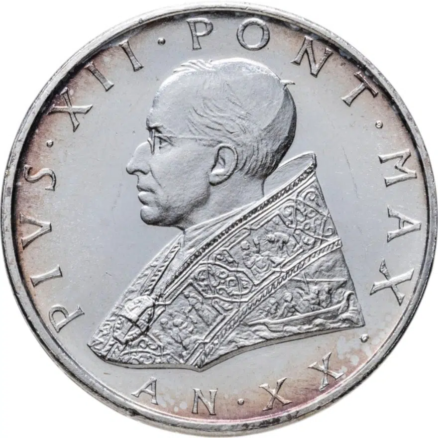 Ватикан 500 лир (lire) 1958