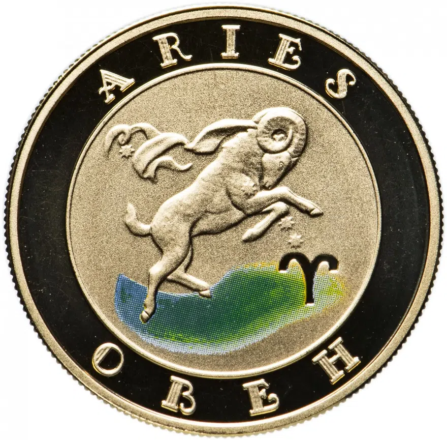 Армения 10000 драмов 2009  Знаки зодиака - Овен, аверс