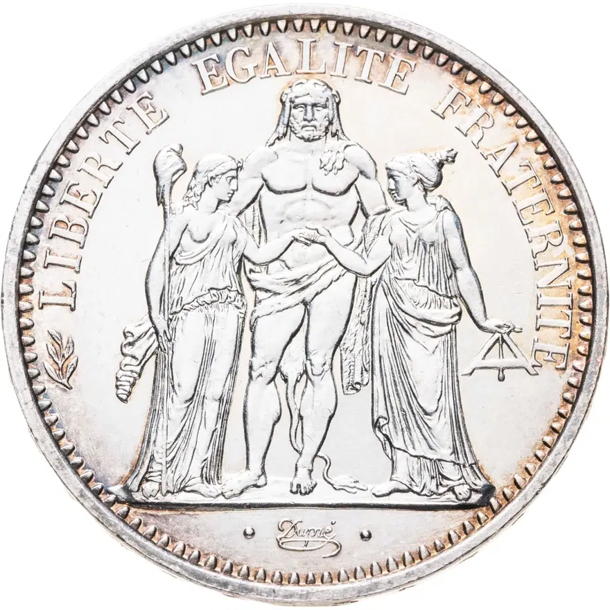 Франция 10 франков (francs) 1970, реверс