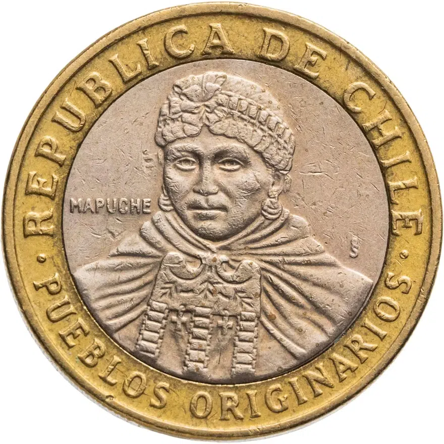 Чили 100 песо (pesos) 2009, аверс