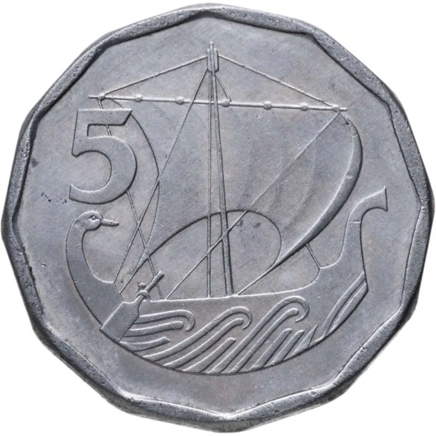 Кипр 5 милей (mils) 1981, реверс