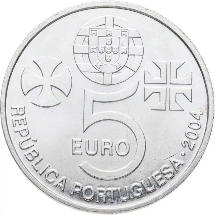 Португалия 5 евро (euro) 2004  ЮНЕСКО - Монастырь Христа в городе Томар