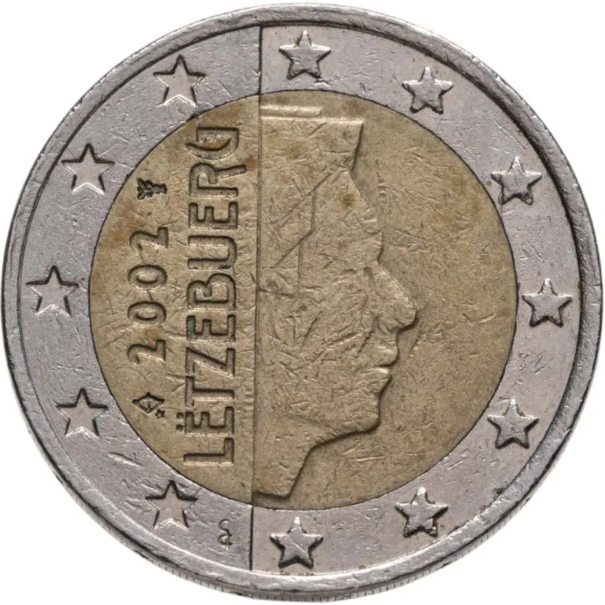 Люксембург 2 евро (euro) 2002, аверс