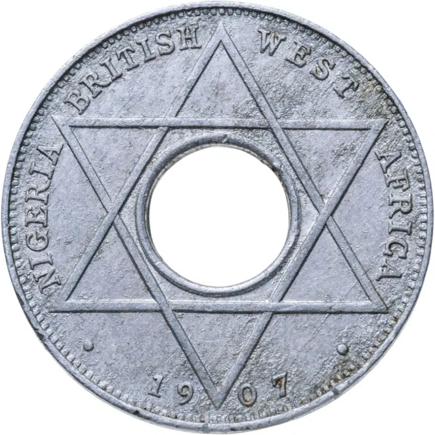 Британская Западная Африка и Нигерия 1/10 пенни (penny) 1907, реверс