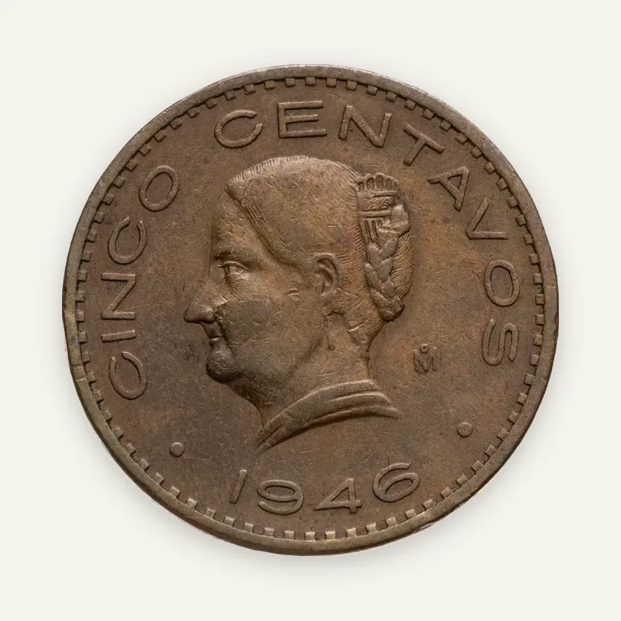 Мексика 5 сентаво (centavos) 1946, аверс