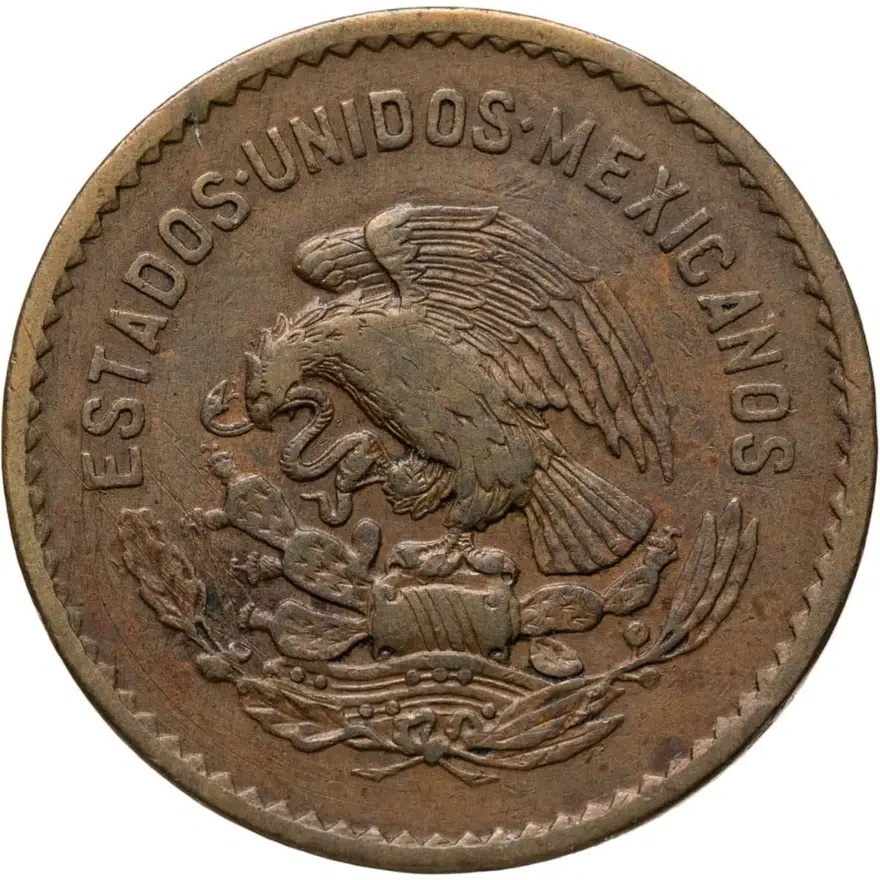 Мексика 5 сентаво (centavos) 1946, реверс