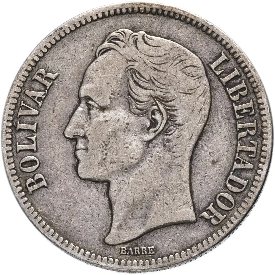 Венесуэла 5 боливаров (bolivares) 1921