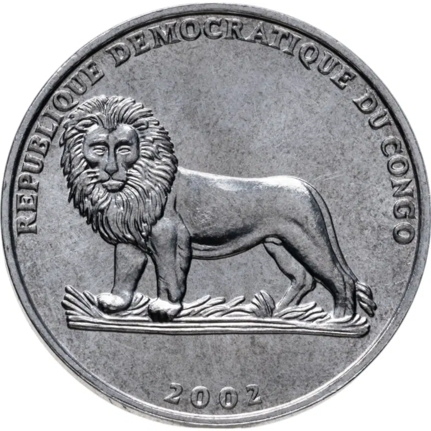 Конго (ДРК) 50 сантимов (centimes) 2002 "Животные - Жираф", реверс