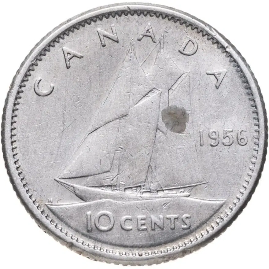Канада 10 центов (cents) 1956, аверс