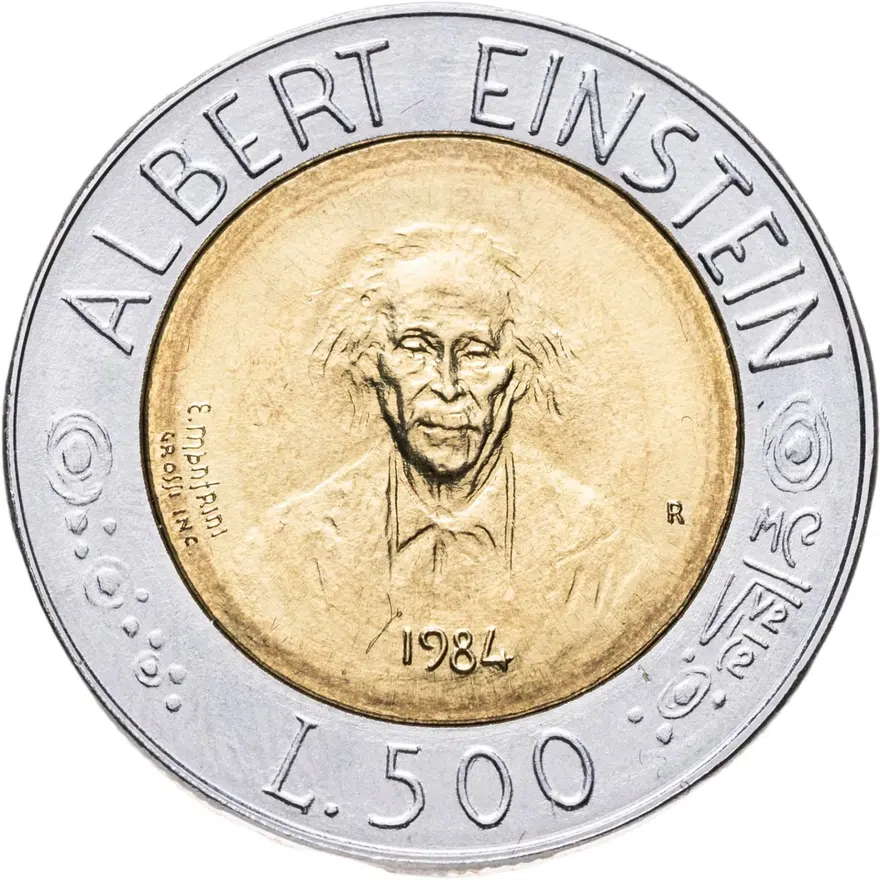 Сан-Марино 500 лир (lire) 1984  Учёные - Альберт Эйнштейн