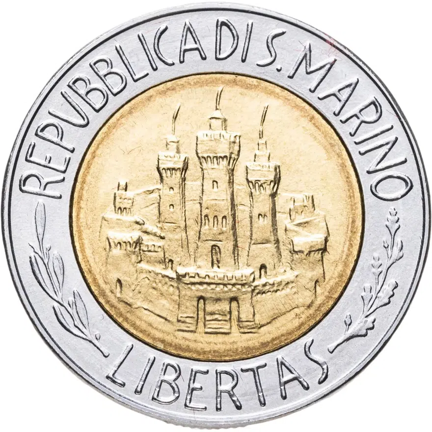 Сан-Марино 500 лир (lire) 1984  Учёные - Альберт Эйнштейн, реверс