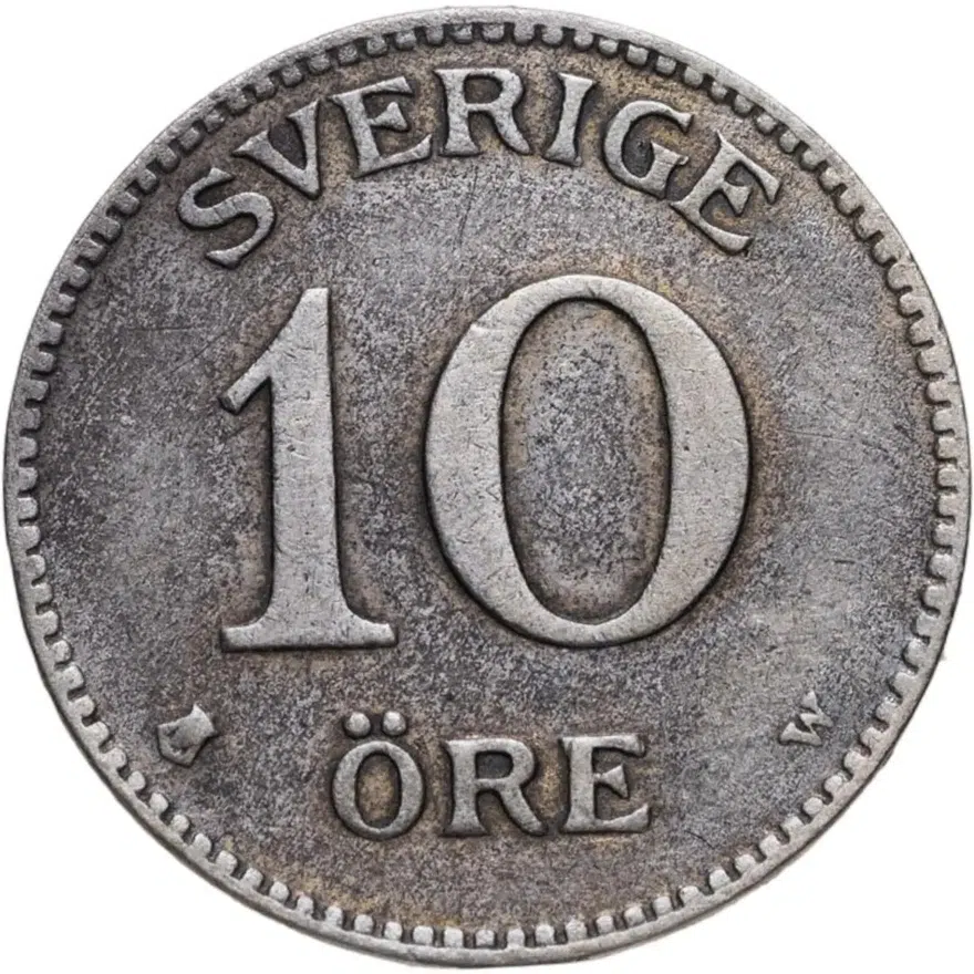 Швеция 10 эре (ore) 1919