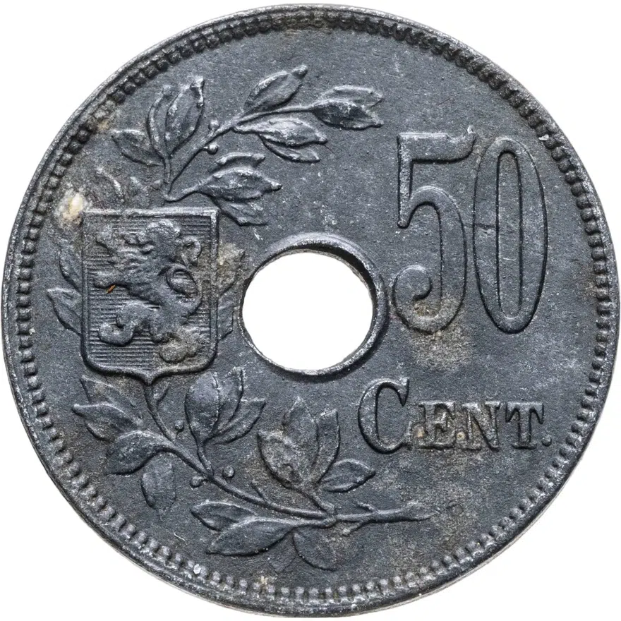 Бельгия 50 сантимов (centimes) 1918