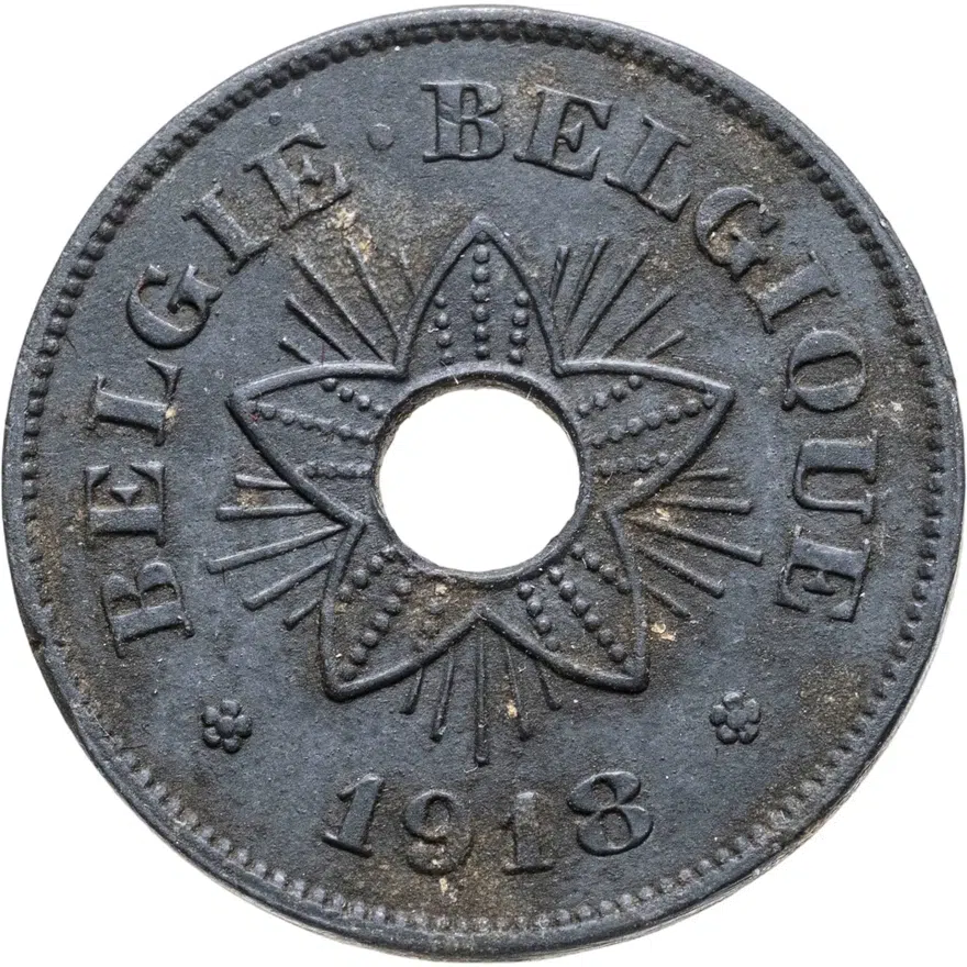 Бельгия 50 сантимов (centimes) 1918, реверс