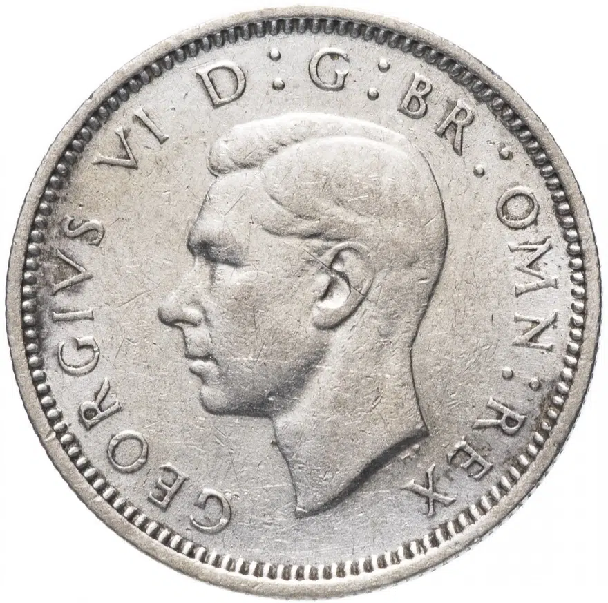 Великобритания 6 пенсов 1941, реверс