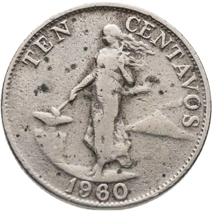 Филиппины 10 сентаво (centavos) 1960, реверс