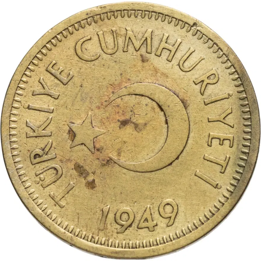 Турция 25 курушей (kurus) 1949