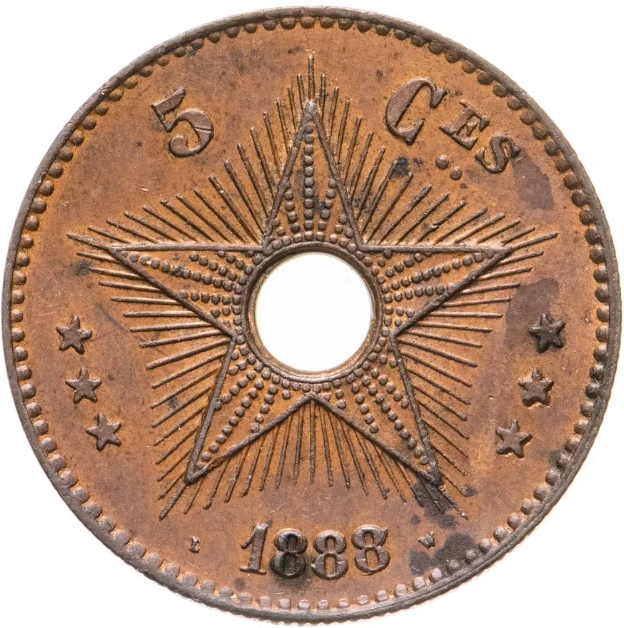 Свободное государство Конго 5 сантимов (centimes) 1888