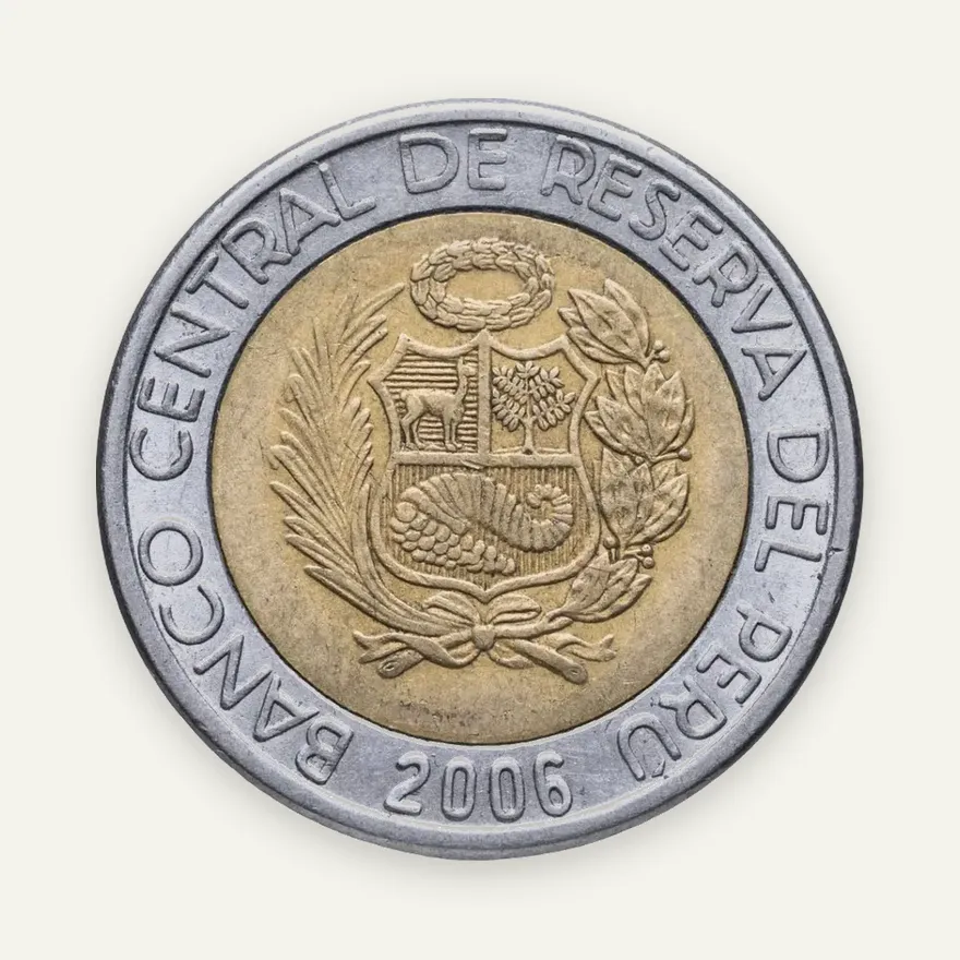 Перу 2 новых соля (nuevos soles) 2006, реверс