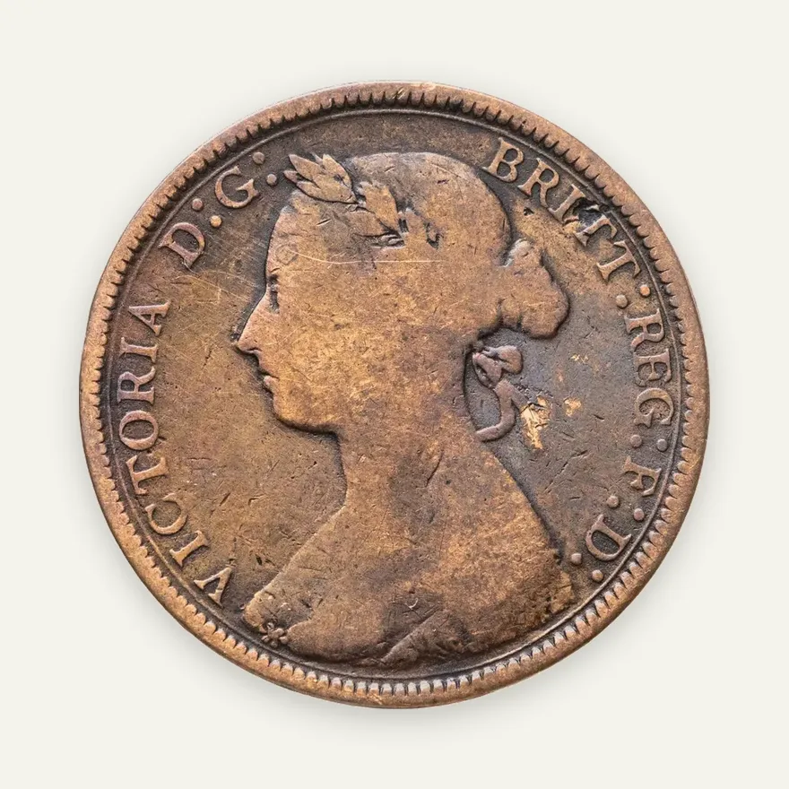 Великобритания 1/2 пенни (penny) 1884, реверс