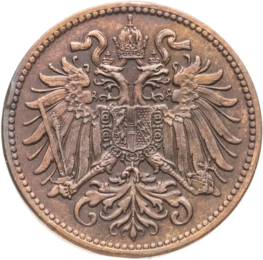 Австрия 2 геллера (heller) 1914, реверс