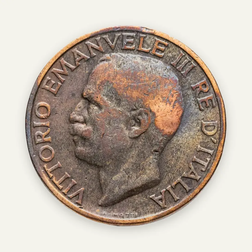 Италия 10 чентезимо (centesimi) 1931, аверс