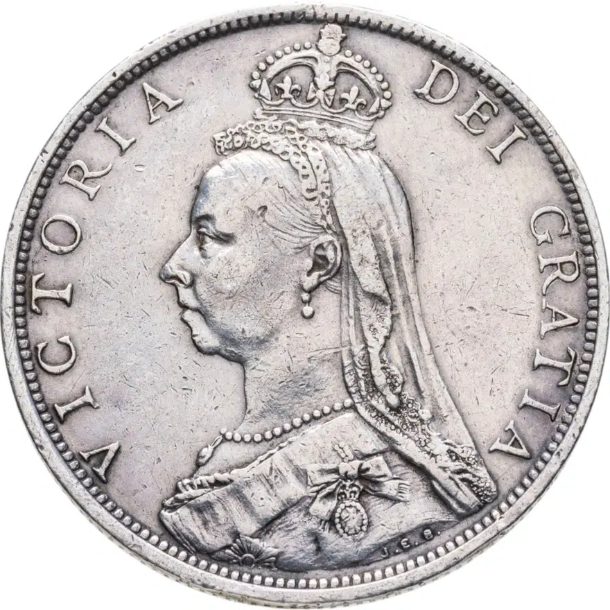 Великобритания 2 шиллинга (флорин, shillings) 1890, аверс