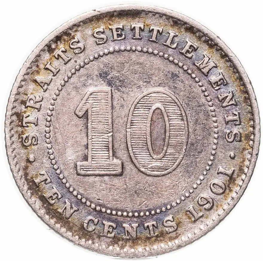Стрейтс Сетлментс 10 центов (cents) 1901