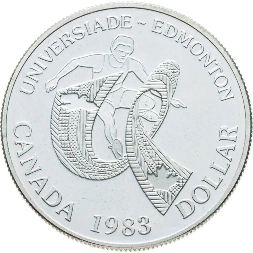 Канада 1 доллар (dollar) 1983  XII Универсиада в Эдмонтоне
