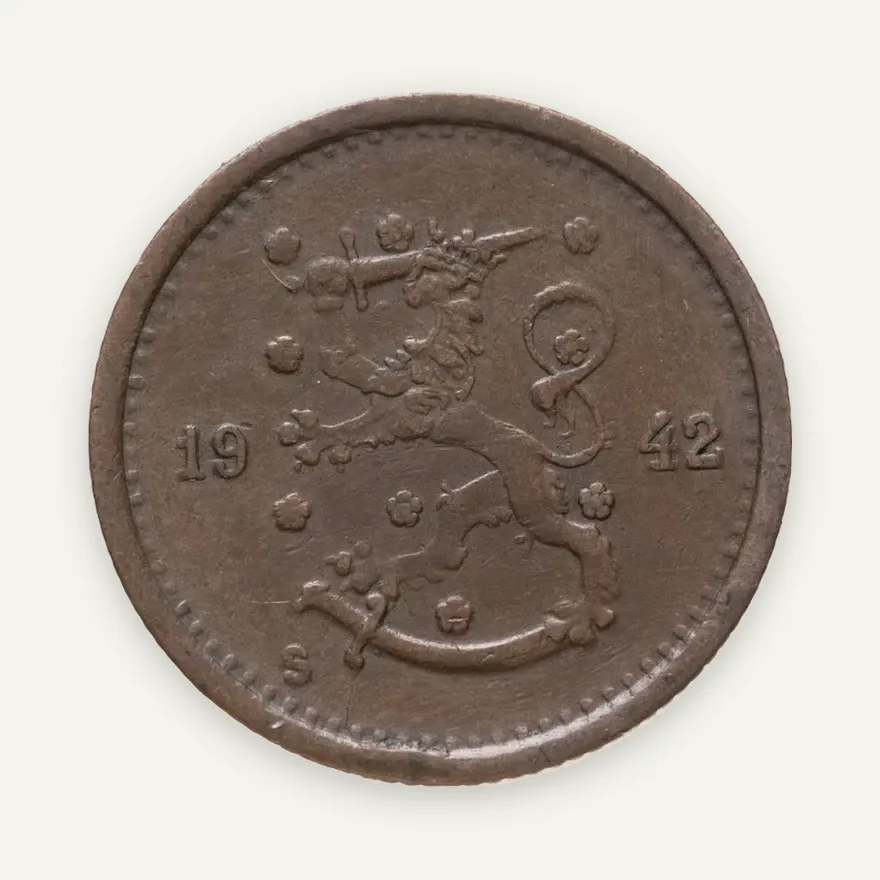 Финляндия 50 пенни (pennia) 1942, реверс